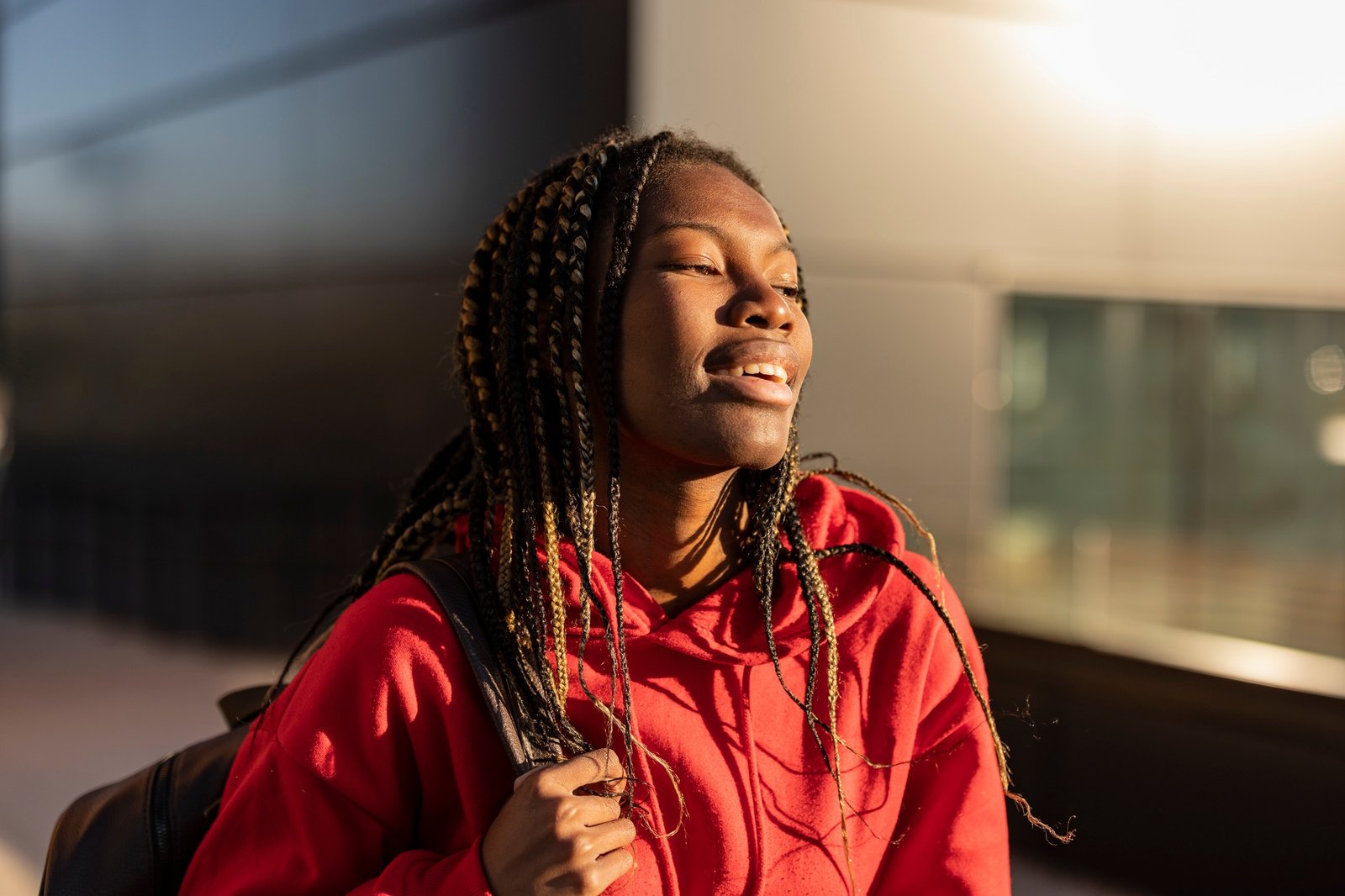 Black exchange student in the city,